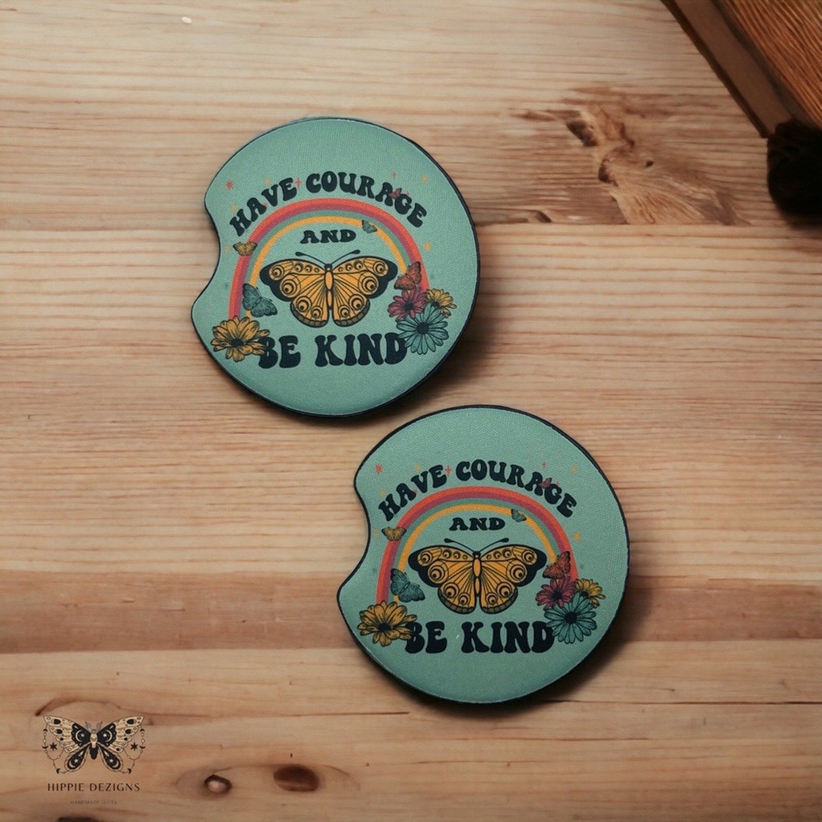 Have Courage 🦋 Car Coasters | Car Accessories