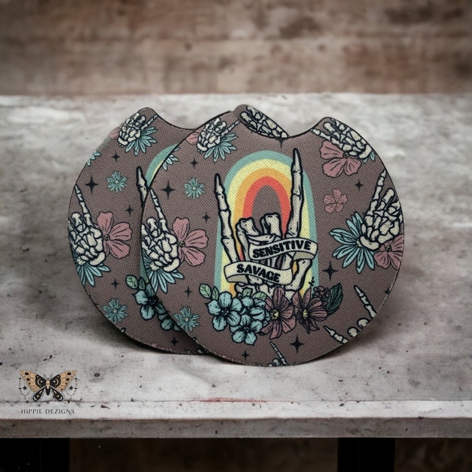 Sensitive Savage Car Coaster & Air Freshener 3 Pack