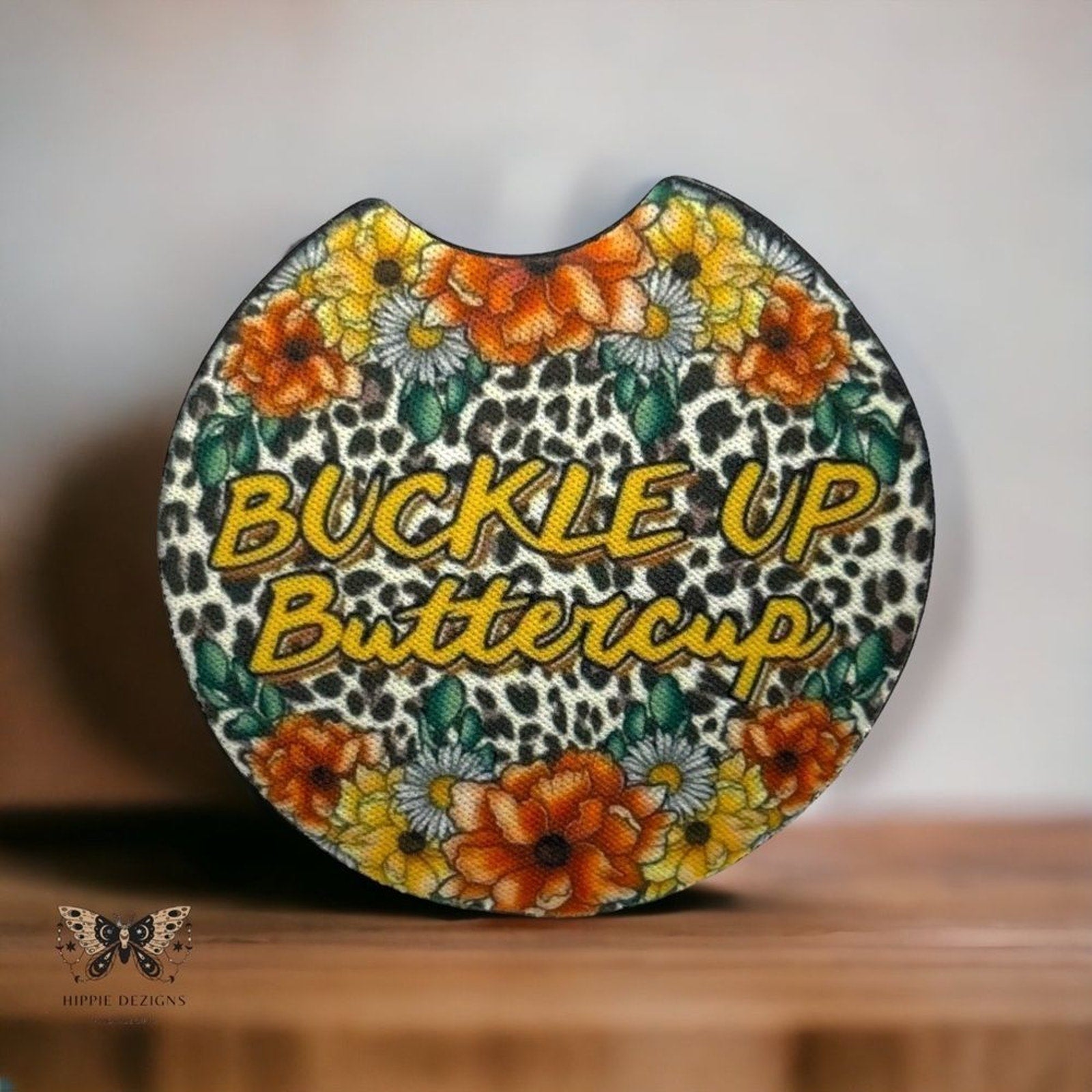 Buckle Up Buttercup Floral Coaster Set
