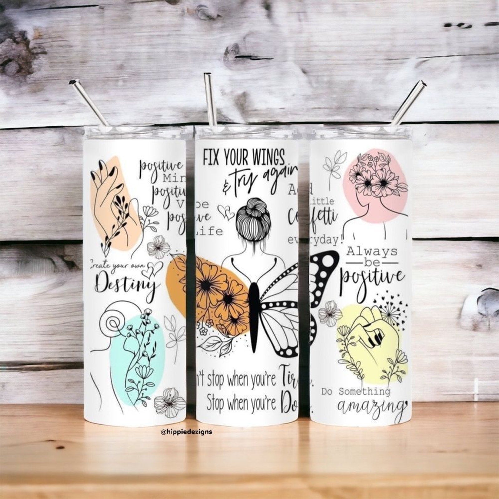 Daily Affirmations 20oz Hand Crafted Tumbler