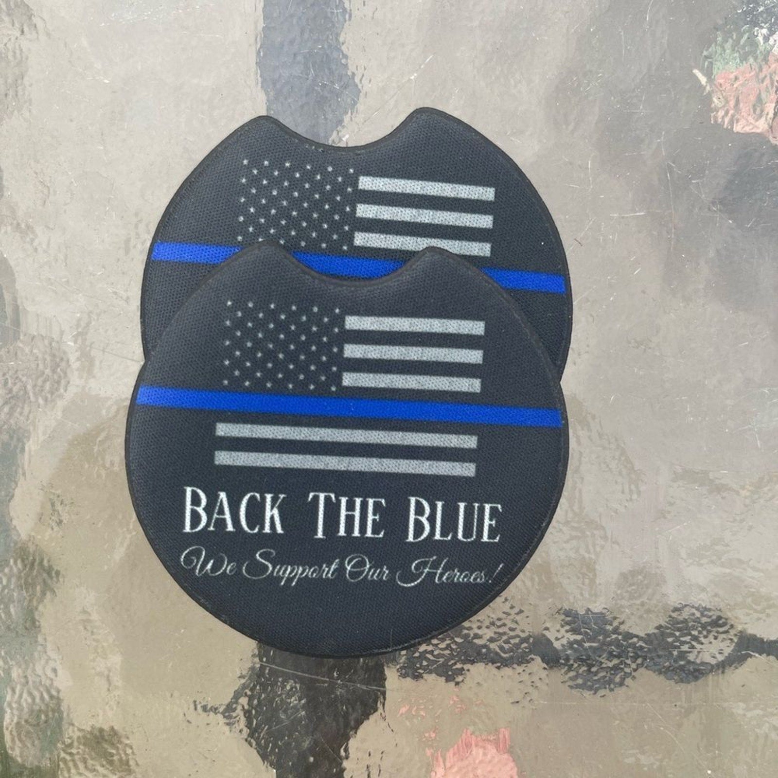 Back The Blue Car Coasters