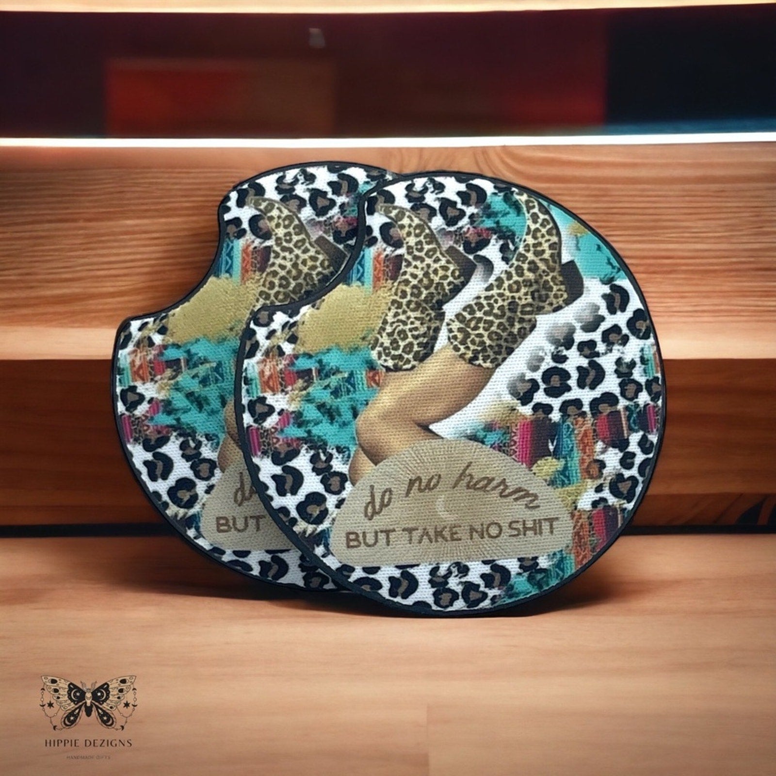 Do No Harm Cowgirl Car Coasters